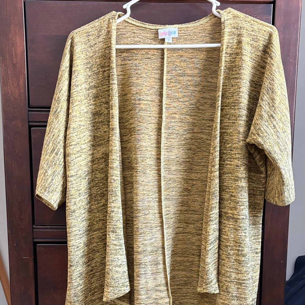 LuLaRoe Women's Mustard Open-Front Cardigan